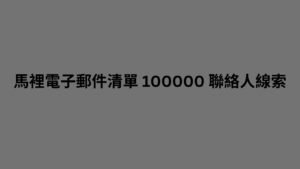 馬裡電子郵件清單 100000 聯絡人線索